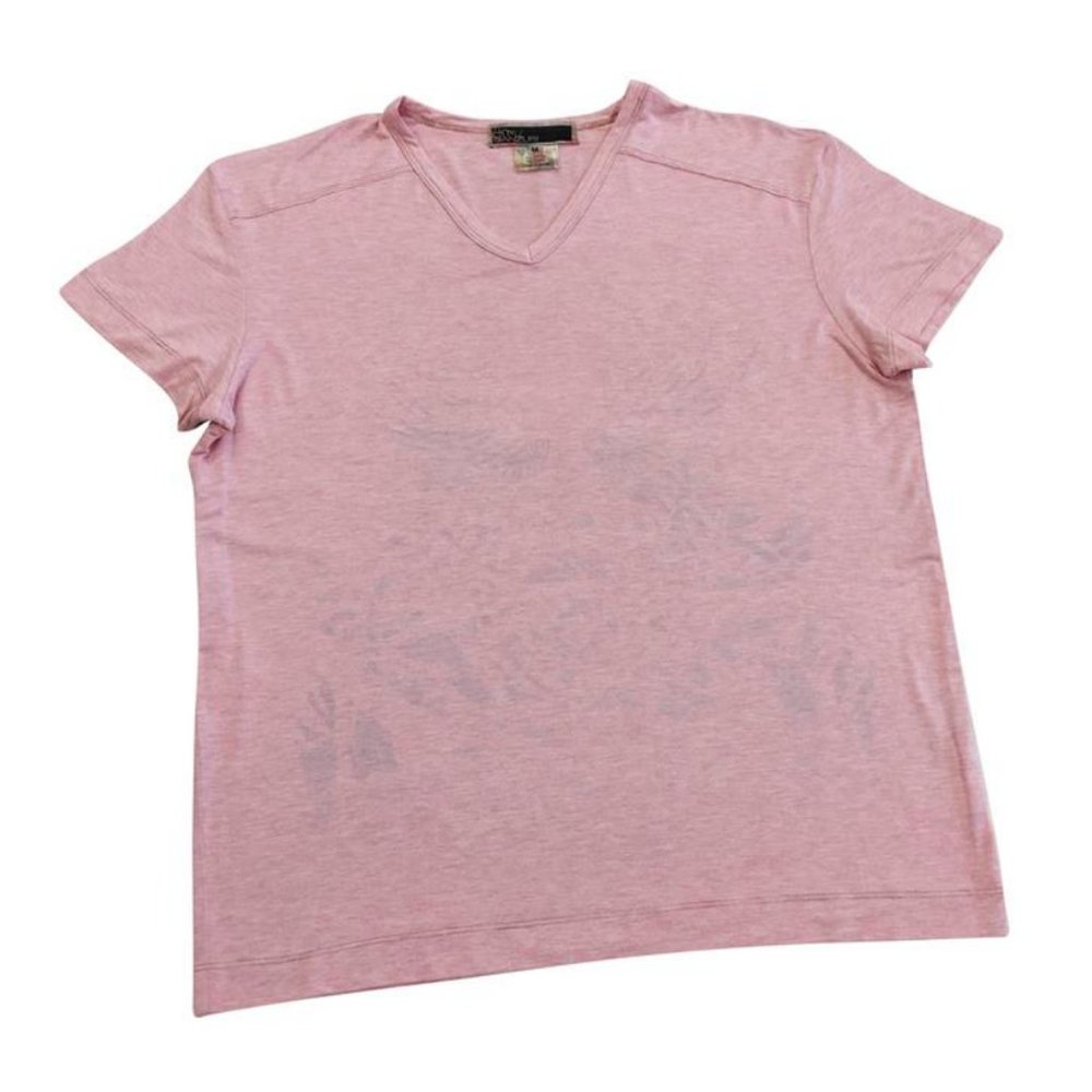 Ami Sanzuri • Printed Short Sleeve V-Neck T-shirt